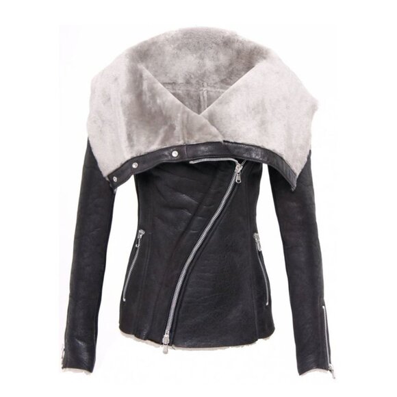 REX Fur leather Women's Jacket - Picture 1 of 3